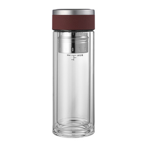 <b>Double</b> <b>Wall</b> Glass Tea Cup With Magnetic Spring Mechanism Business Gift For Men - Product Image 3