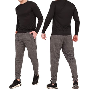 Pantalon de survêtement décontracté pour homme, taille élastique, cordon de serrage, poches latérales, noir, gris, automne, tricoté en coton, joggers - Product Image 5