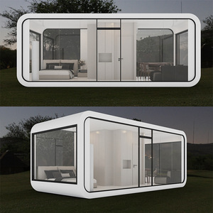 Maison conteneur portable rectangulaire au design moderne, espace de vie extérieur, maison mobile pour le camping et le tourisme - Product Image 1