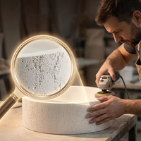 Lavabo Redondo de Hormigón con Logotipo Personalizado, Fabricación OEM/ODM, Venta al Por Mayor, Lavabo de Cemento de Estilo Moderno para Diseñadores de Interiores