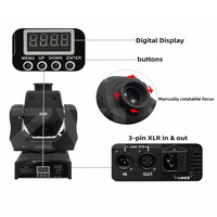 Projecteur LED Gobo 60W à tête mobile, contrôle DMX et sonore, pour DJ, discothèque, mariage, scène, avec perles LED RGBW 4-en-1 rotatives