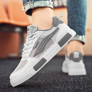 Chaussures de skate pour hommes de luxe, design OEM, maille creuse, fines, respirantes, résistantes aux odeurs, baskets de sport tendance - Product Image 2