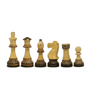 Juego de Piezas de Ajedrez Staunton Clásicas Quemadas, Hechas a Mano en Madera, para Jugar, Unisex - Product Image 1