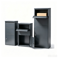 Boîte aux lettres extérieure étanche antivol en acier inoxydable thermolaqué sur pied pour bureau de poste, appartement et livraison express