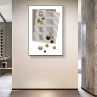 Boule en métal 3D peinture décorative simple peinture moderne décoration murale hôtel décoration murale art peinture abstraite