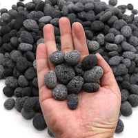 Vente Flash : Pierres de lave noires Fire Rock 5-8cm, galets pour sauna, pierres de verre pour foyer extérieur, aménagement paysager de jardin