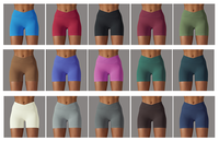 Shorts de yoga pour femmes à taille croisée en V, froncés aux fesses, effet push-up, 3 pouces, sans coutures, grandes tailles