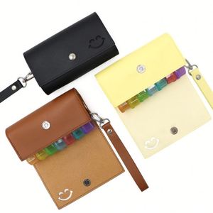 Boîte à médicaments de voyage en cuir PU, grande capacité, portable, boîte à pilules quotidienne pour 7 jours, pour vitamines/huile de poisson/suppléments - Product Image 1