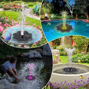 Colibri solaire alimenté flottant oiseau bain fontaine LED lumières pour jardin piscine eau caractéristique extérieur aquarium efficace solaire - Product Image 3