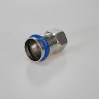Hupoo 304 Acero inoxidable Ajuste a presión Acoplamiento de instalación de tuberías Perfil en V Indicador de presión azul Sellado EPDM/NBR/FKM