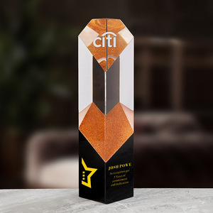 Hbl tùy chỉnh 3D laser khắc K9 Tinh thể thủy tinh giải thưởng mảng trophies với cơ sở màu đen quà Tặng lưu niệm - Product Image 6