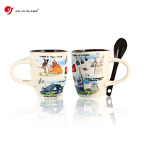 Fabricants Décalcomanie Porcelaine Tasses en céramique Tasse à café en gros Cadeau Céramique Porcelaine Tasse à café Tasse à thé