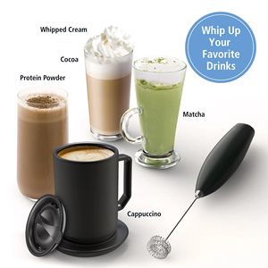 <span class=keywords><strong>Mousseur</strong></span> à lait électrique portable, batteur à main, réglage de la vitesse à une touche, fouet à café et à œufs, gadget de cuisine - Product Image 4