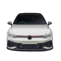 Spoiler avant en ABS noir brillant et motif carbone, modification adaptée à la Volkswagen Golf MK8 GTI R CS 2020-2024