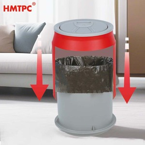 Hmtpc - Cubo de basura con tapa abatible de 12L, cubo de basura para interiores, para sala de estar, cocina, oficina, almacenamiento de escritorio - Product Image 3