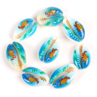 10 pièces de perles d'espacement en coquillage de tortue bleu naturel de 10 à 20 mm, coquillages de mer, bricolage pour la fabrication de bijoux, bracelets en coquillages