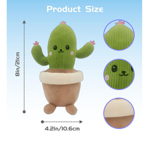 8685 Peluche de <span class=keywords><strong>Cactus</strong></span> Pequeño de Dibujos Animados, Suave y Acolchado, con Aroma Natural, para Decoración del Hogar u Oficina, de Fábrica OEM - Product Image 2