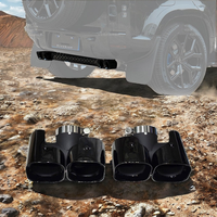 Edelstahl Auto Auspuffrohr Schall dämpfer spitze Auspuffs pitze mit Abdeckung für Land Rover Defender 2.0T 3.0T 90 110 2020 2023