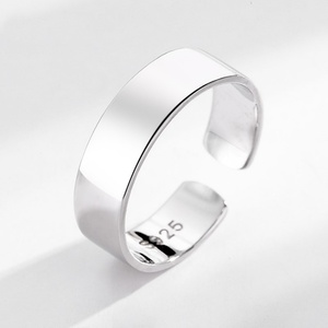 แหวนเงินแท้ 925 แบบเปิด ปรับขนาดได้ สลักชื่อได้ - Product Image 1