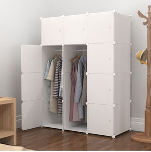 Folding <strong>Portable</strong> <strong>Wardrobe</strong> for Hanging Clothes Combination Armoire Modular Cabinet Storage Organizeral - Product Image 3