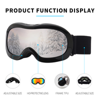 Lunettes de ski personnalisées OEM, anti-buée, anti-UV, lunettes de sécurité, double lentille, lunettes de snowboard