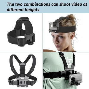 Kit Combo 7-<span class=keywords><strong>en</strong></span>-1 Mains Libres : Support de Téléphone à Fixation Tête/Poitrine et Kit Vlogging pour Enregistrement Vidéo Téléphone/Caméra GoPro - Product Image 5