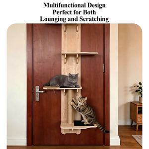 Árbol para Gatos Montado en la Puerta, Ahorra Espacio, Madera E0, Torre para Gatos <span class=keywords><strong>de</strong></span> Varios Niveles con Poste Rascador <span class=keywords><strong>de</strong></span> Sisal Natural para Apartamentos Pequeños - Product Image 5