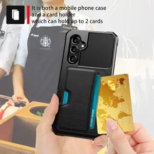 Card Pocket Phone Case For Samsung S23 FE A15 A05 A05s A14 A54 A33 A53 A52 A72 A73 A71 S22 S21 S20 Plus Note 20 Ultra Cover