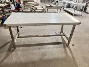 Table de découpe commerciale en acier inoxydable, plan de travail pour viande congelée et poulet frais, table de travail résistante aux chocs - Product Image 2