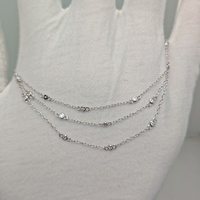 Nouveauté : Bracelet chaîne superposé en or 14K, bracelet en argent 925 avec diamants de laboratoire, bijou délicat multi-couches réglable