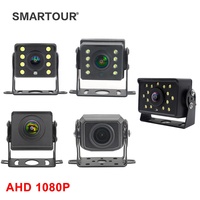 Kit de caméra de recul AHD 1080P avec vision nocturne, étanche IP67, objectif fisheye 170 degrés, trajectoire dynamique pour camion, bus, fourgonnette