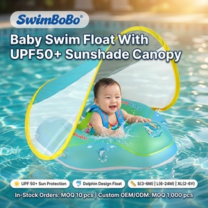 SWIMBOBO - Flotador Inflable <span class=keywords><strong>para</strong></span> Bebés y Niños Pequeños con Certificación <span class=keywords><strong>de</strong></span> Seguridad, Anillo <span class=keywords><strong>de</strong></span> Natación con Toldo <span class=keywords><strong>para</strong></span> el Sol - Product Image 1