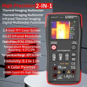 ZT-R01 2-IN-1 IR Thermal Imaging Multimeter Profesional Digital Multimeter Layar Warna IPS 2.4-inci dengan Tas Penyimpanan Keras - Product Image 2