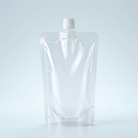 Sac d'emballage transparent avec couvercle pour thé au lait, jus, sauce, aliments liquides et boissons