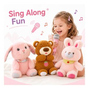 Factory Direct AI Bunny Stuffed Toy Conversational Voice Response Short Fur Cute Comfort Companion for Children - Product Image 1