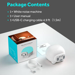 Machine à bruit blanc pour bébé pour le sommeil et la chambre d'enfant Veilleuse, 42 sons apaisants naturels pour <span class=keywords><strong>Sleepin</strong></span> g - Product Image 3