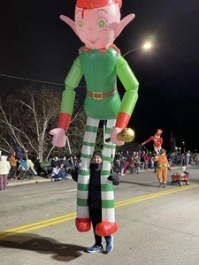2024 nóng bán 3.5m đi bộ Inflatable chú hề với đứng ba lô và ánh sáng diễu hành Inflatable con rối - Product Image 5