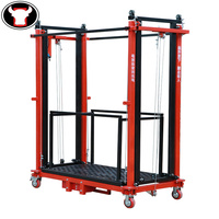 Nouvelle plateforme élévatrice mobile télescopique pliable en acier pour échafaudage de construction avec treuil électrique à chaîne
