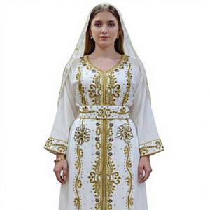 Robe Kaftan Traditionnelle Musulmane Marocaine Élégante Faite à la Main Légère Manches Longues Design Personnalisé Antistatique Quatre Voies - Product Image 1