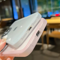La coque transparente bleue pour la série redmi pour iphone série 16 15 14 13 12 11