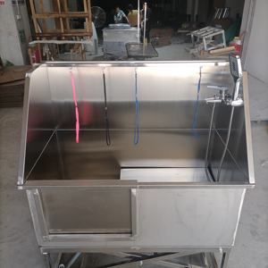 Pet Spa duş için küvet büyük köpek bakım küvet paslanmaz çelik gümüş sürdürülebilir 1 takım banyo ürünleri - Product Image 3