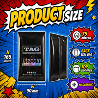 Sacs Mylar Petits Holographiques Personnalisés en Gros, à Scellage Thermique Métallisé, en Aluminium avec Soufflet Arrière, pour l'Emballage de Cartes à Collectionner