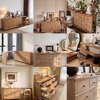 Meuble de toilette moderne éclairé en bois massif avec armoire de rangement à coins arrondis anti-choc pour chambre et salle de bain