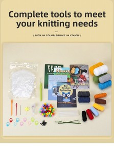 Kit Personalizzato per Uncinetto in Lana: Crea Tu Stesso Animale, Artigianato Tessuto a Mano, Motivo Cartoon Lavorato a Maglia, <span class=keywords><strong>Punto</strong></span> <span class=keywords><strong>Croce</strong></span> Morbido Tematico - Product Image 6