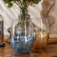 Verre à vin en forme d'œuf soufflé de style nordique personnalisé, verre à vin créatif électroplaqué coloré, verres à vin Cupidon pour fête
