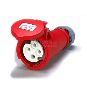 Multi-Pin Plug Industrie 3P + E Vrouwelijke Copler Ip44 Industriële Connectoren 240V Plug 16a