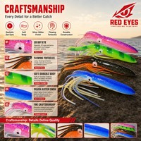 Leurre souple pour calamar, jupe de poulpe, appât scintillant à tentacules tachetés, 4 coloris (rose, vert, orange, bleu, blanc), eau salée, OEM ODM, vente en gros