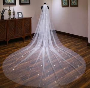 New Bridal Long New Luxury <strong>Sparkling</strong> Sequins <strong>Veil</strong> Wedding <strong>Veil</strong> - Product Image 2