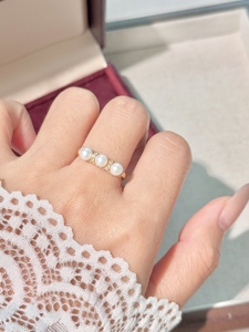 UM Jewelry <b>925</b> Sliver Wholesale Natural Freshwater Pearl and White Zircon Fashionable Versatile <b>Ring</b> For Unisex Daily Gift - Product Image 4