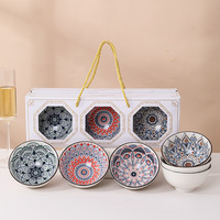 Vente flash - Service de vaisselle en céramique - Motif bleu - Assiettes et bols japonais - Vaisselle avec boîte cadeau